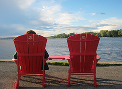 Two chairs in front of the Lake Saint-Louis