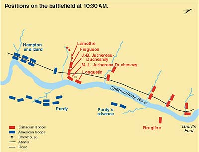 Positions on the battlefield at 10:30 a.m.