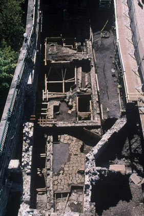 Remains of the service buildings 