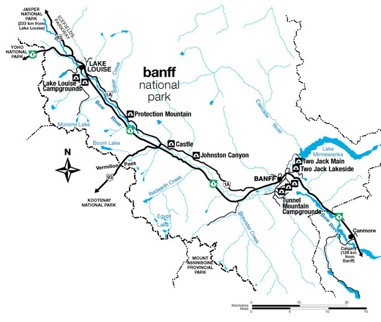 Campground Locations Banff National Park