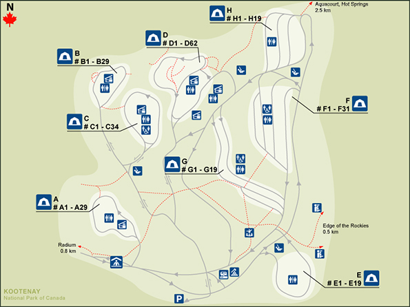 Map of Redstreak Campground