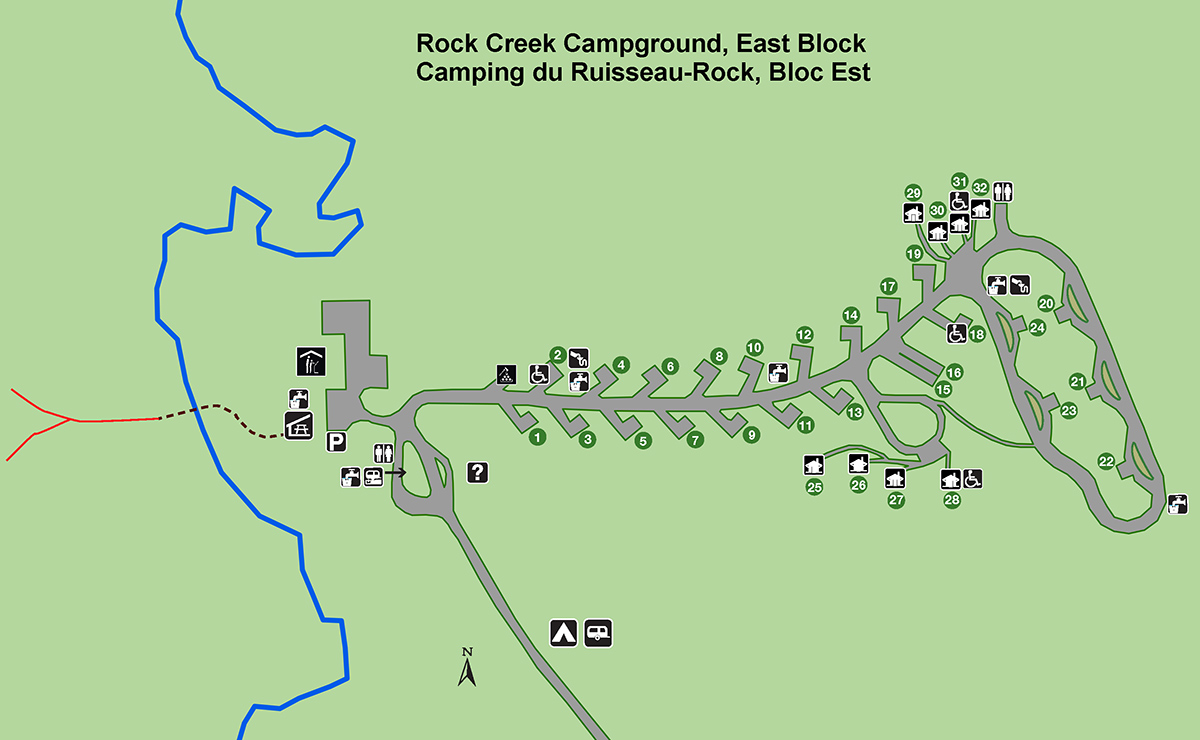 Rock Creek Campground map