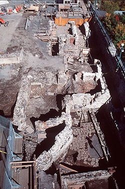 Vue de la zone des fouilles