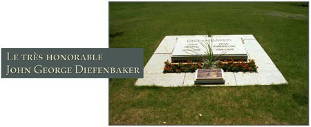 Photographie du lieu de sépulture de Le très honorable John George Diefenbaker