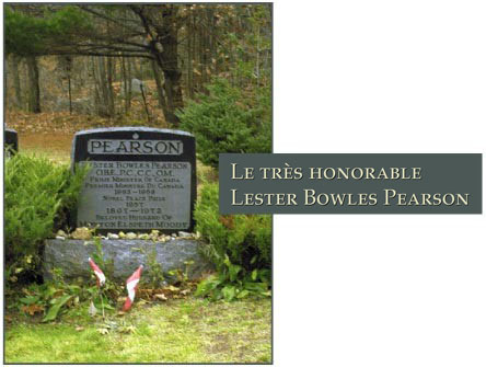 Photographie du lieu de sépulture du très honorable Lester Bowles Pearson