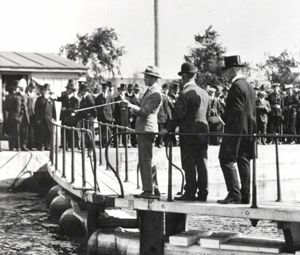 Le prince de Galles inspecte le canal de Sault Ste. Marie en 1919