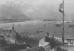 vue de Québec depuis la Citadelle en 1840