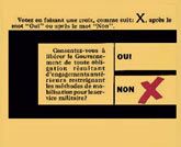 Bulletin de vote en français