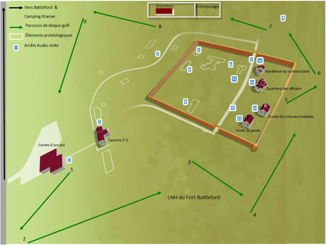 Carte du fort Battleford