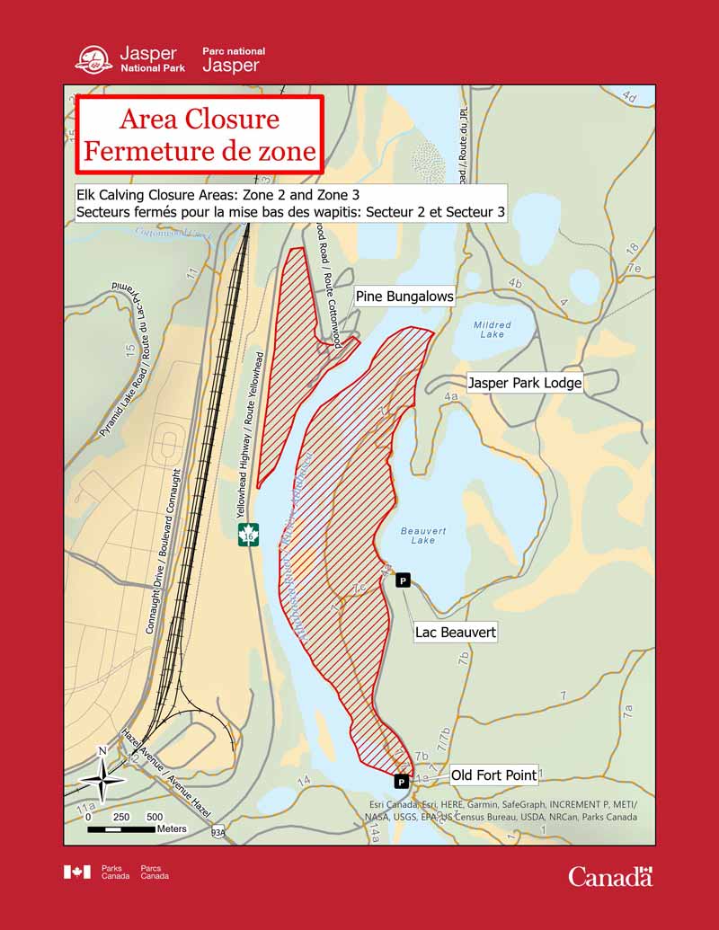 Elk calving closure area: zone 2