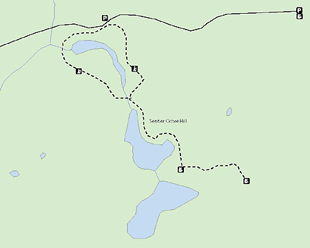 Carte du sentier  de la colline Ochre