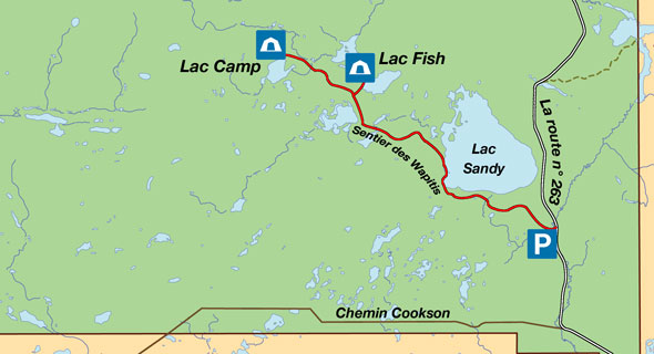 Carte des campings du secteur sud