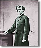 Black and white picture of the young Wilfrid Laurier.