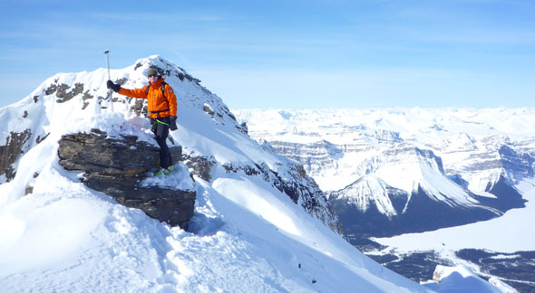 Maintaining a high level of climbing and skiing skills is part of a Mountain Safety Specialists job. 